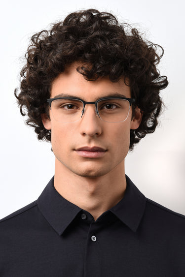 Designer Men Hugo Boss Eyeglasses: 1244 - Matte Black- SpecSMART Eye Clinic (Front Face View)